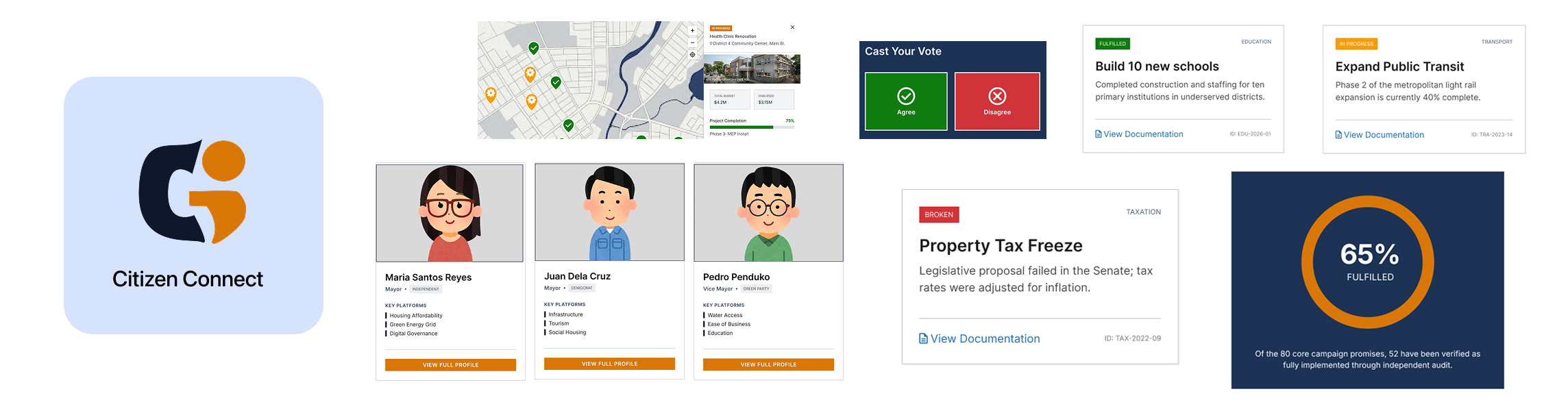 Citizen Connect Mockups