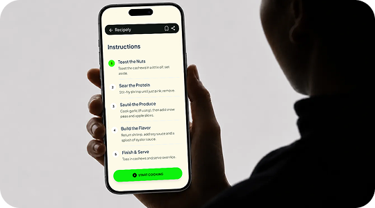 Stay in the flow instruction list mockup